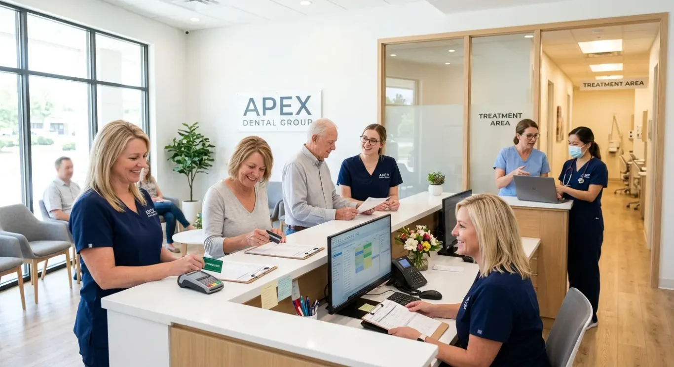 What usually stays with the in-office team